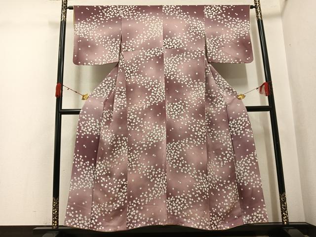 平和屋着物●上質な小紋 霞文 暈し染め 正絹 逸品 AABJ9405ph