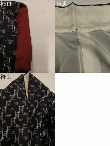 平和屋着物●久留米絣 綿 逸品 AABJ9409ph