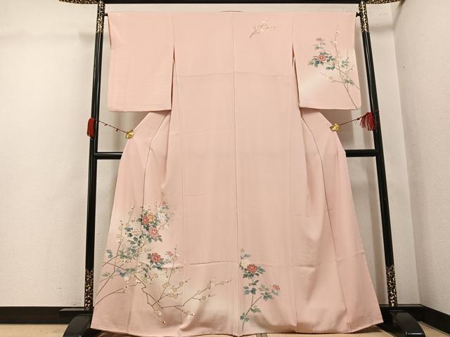 平和屋着物●訪問着 友禅 枝花文 暈し染め 正絹 逸品 AABJ9412ph