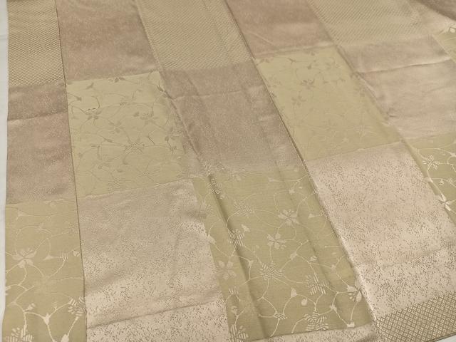 平和屋着物●長襦袢 無双仕立て 市松花地紋 正絹 逸品 AABJ9413ph