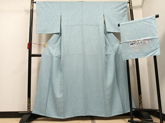 平和屋着物●本草木染作家 圓啓 色無地 堅牢 草木染 手描 ゆめはじき マーブル 反端付き 正絹 逸品 未使用 AABJ9415ph