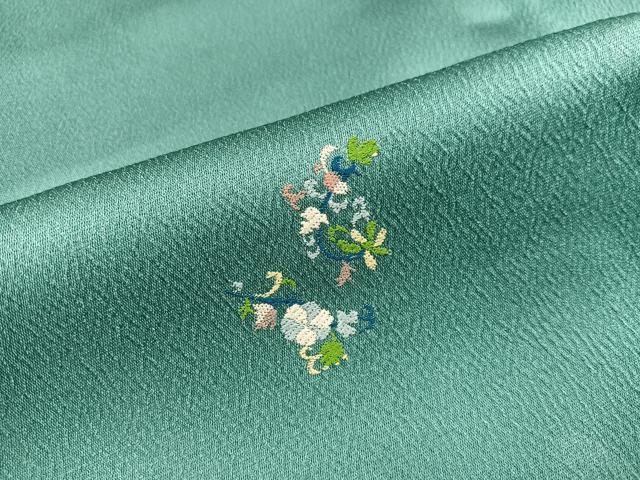 平和屋着物●お召 花唐草文 正絹 逸品 AABJ9429ph