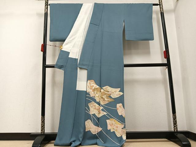 平和屋着物●色留訪問着 草花文 金彩 正絹 逸品 AABJ9430ph