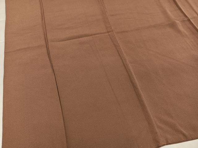 平和屋着物●上質な色無地 作家物 砺茶色 正絹 逸品 AABJ9439ph