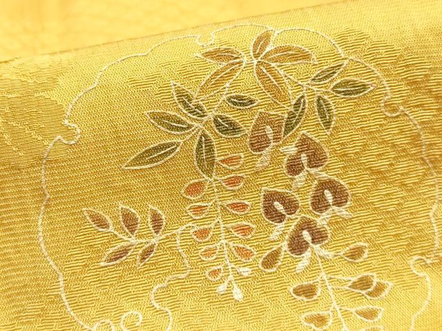 平和屋本店●和装小物 帯締め・帯揚げセット 笹浪組 雪輪花文 金糸 金彩 暈し 逸品 未使用 AABJ9445ay