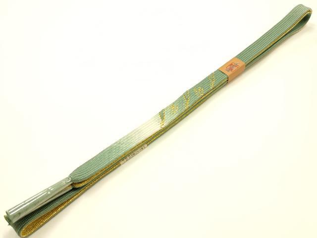 平和屋本店●和装小物 帯締め・帯揚げセット 高麗組 綾出し 花筏 金糸 暈し染め 逸品 未使用 AABJ9447ay