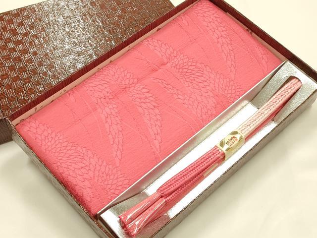 平和屋着物●和装小物 帯締め・帯揚げセット 平組 芝草文 暈し 逸品 未使用 AABJ9454ay