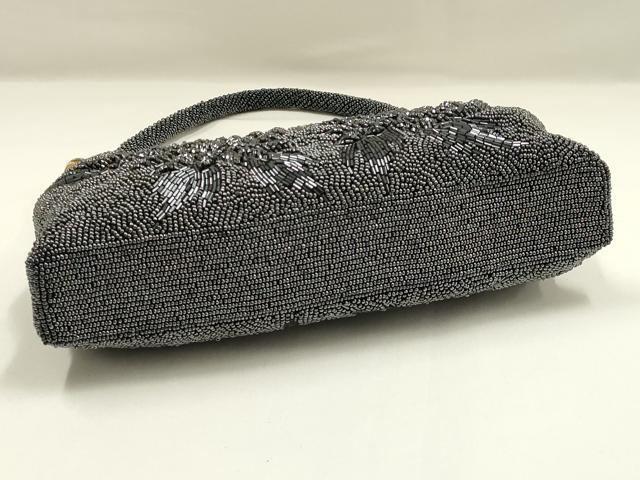平和屋着物▼和装小物 和装バッグ ビーズバッグ ハンドバッグ 花柄 逸品 AABJ9479ay