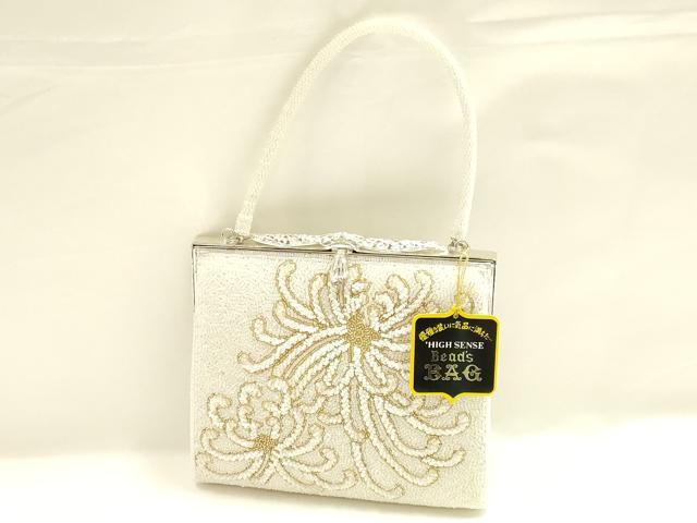 平和屋着物▼和装小物 和装バッグ ビーズバッグ ハンドバッグ 乱菊 逸品 未使用 AABJ9482ay