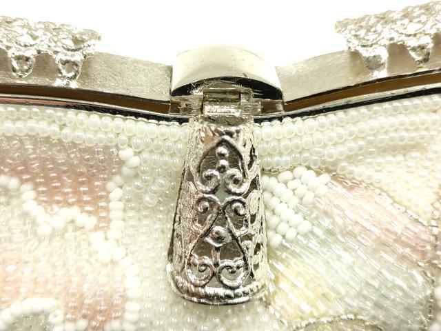平和屋着物▼和装小物 和装バッグ ビーズバッグ ハンドバッグ 花柄 逸品 AABJ9496ay