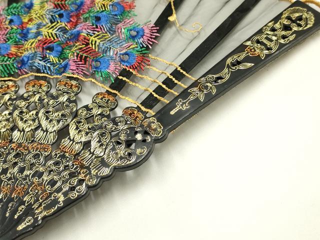 平和屋着物▼和装小物 扇子4点セット アバニコ扇子 フラメンコ スペイン製 逸品 AABJ9504ay