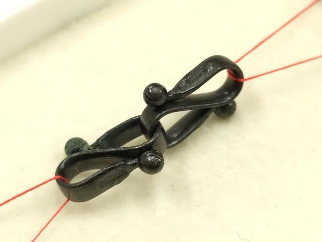 平和屋着物▼男性 和装小物 羽織紐 平組 亀甲 切り房 逸品 未使用 AABJ9511ay