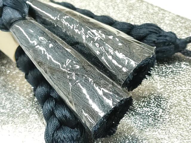 平和屋着物▼男性 和装小物 羽織紐まとめて3点 平組・丸組 紺色系 切り房・撚り房 逸品 AABJ9513ay