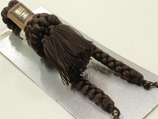 平和屋着物▼男性 和装小物 羽織紐まとめて3点 平組・丸組 紺・茶色系 切り房・撚り房 逸品 AABJ9518ay