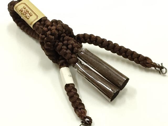 平和屋着物▼男性 和装小物 羽織紐まとめて3点 平組・丸組 紺・茶・青色系 切り房・撚り房 逸品 AABJ9519ay