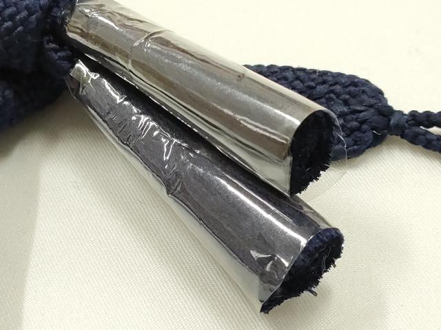 平和屋着物▼男性 和装小物 羽織紐まとめて3点 平組・丸組 紺色系 切り房 松みどり 逸品 AABJ9520ay