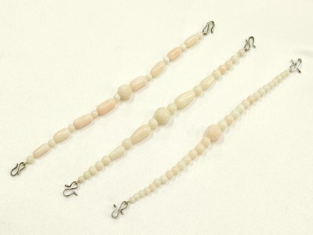 平和屋着物▼和装小物 羽織紐 まとめて10点 本珊瑚 白 ピンク 逸品 AABJ9527ay
