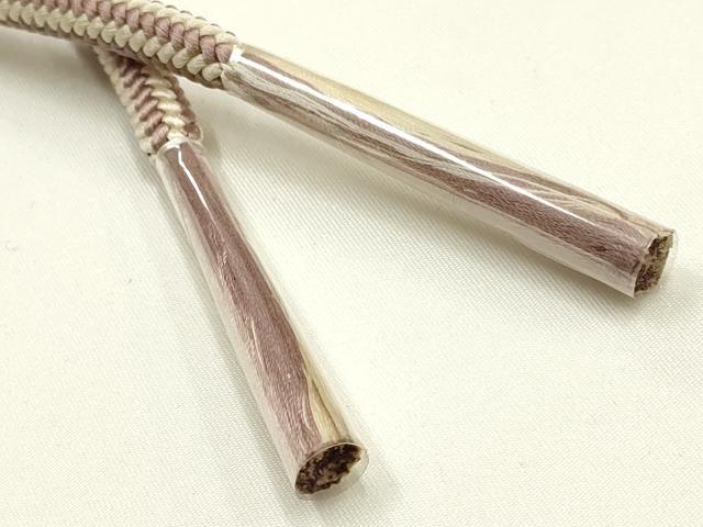 平和屋着物▼和装小物 上質な帯締め 翠嵐工房 帯留め付き 飾り玉 正絹 逸品 未使用 AABJ9546ay