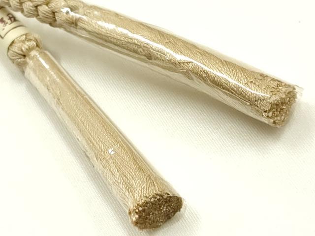 平和屋着物▼和装小物 上質な帯締め 帯留め付き 天然石 タイガーアイ 虎目石 正絹 逸品 未使用 AABJ9547ay