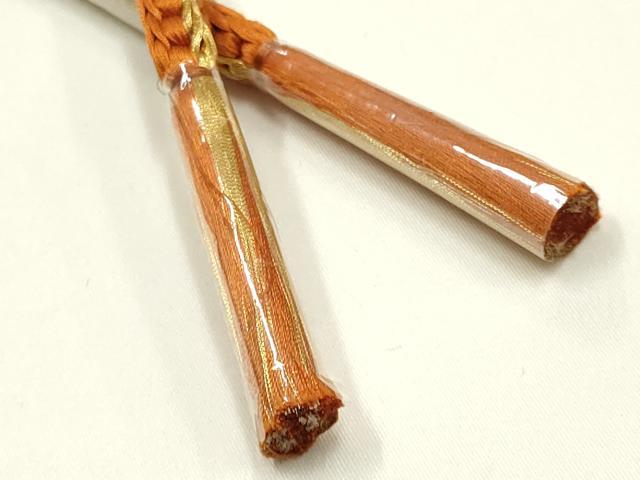 平和屋着物▼和装小物 上質な帯締め 帯留め付き 天然水晶 三分金糸 正絹 逸品 未使用 AABJ9548ay
