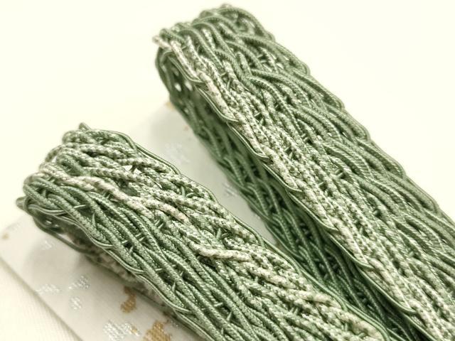 平和屋着物*夏物 和装小物 帯締め・帯揚げセット レース組 平組 絽 流水文 逸品 未使用 AABJ9555ay