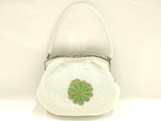 平和屋着物▼和装小物 和装バッグ ハンドバッグ ビーズバッグ 蜀江花文 逸品 AABJ9570ay