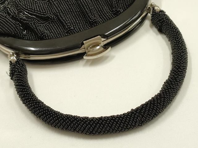 平和屋着物▼和装小物 和装バッグ ハンドバッグ ビーズバッグ 花柄 逸品 AABJ9579ay
