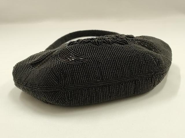 平和屋着物▼和装小物 和装バッグ ハンドバッグ ビーズバッグ 花柄 逸品 AABJ9579ay