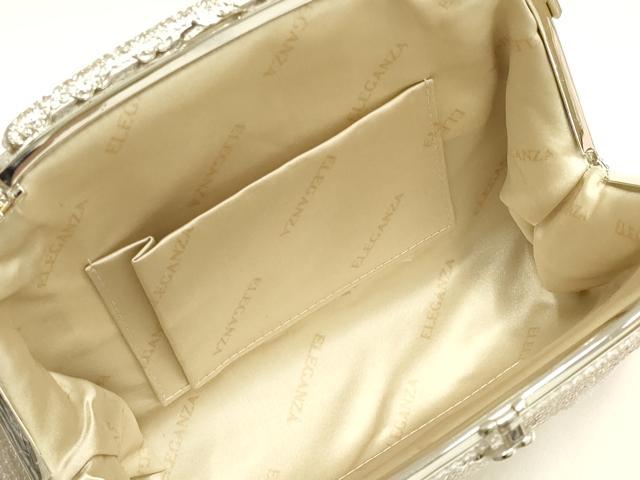 平和屋着物▼和装小物 和装バッグ ハンドバッグ ELEGANZA ビーズバッグ チェーンバッグ 蝶 ラインストーン 逸品 AABJ9583ay