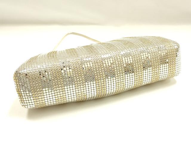 平和屋着物▼和装小物 和装バッグ ハンドバッグ メタルメッシュ パーティー 逸品 未使用 AABJ9587ay