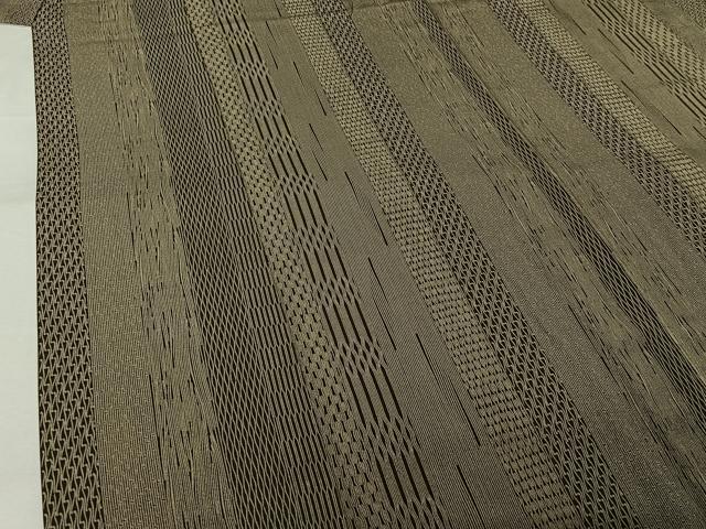 平和屋着物▽江戸小紋 単衣 変わり縞 正絹 逸品 AABJ9602jh