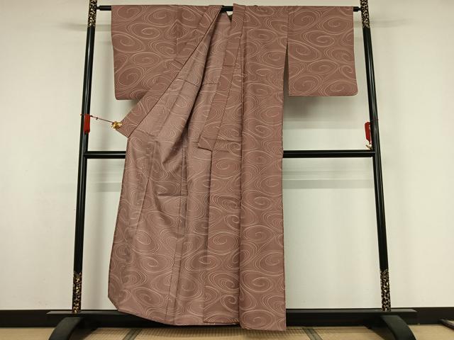 平和屋着物▽小紋 単衣 流水文 洗える着物 AABJ9606jh