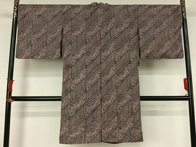 平和屋着物▽道中着 スリーシーズン 春夏秋 塵除け チュール織 唐草文 金糸 AABJ9609jh