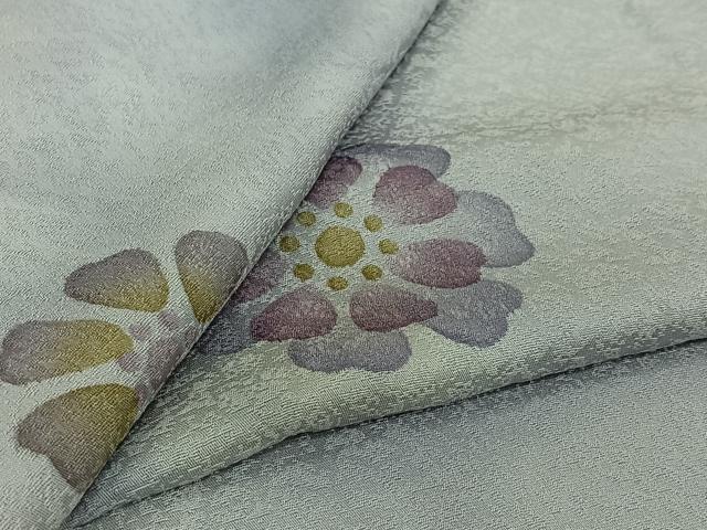 平和屋着物▽上質な小紋 単衣 手描き 舞花文 暈し染め 正絹 逸品 AABJ9615jh