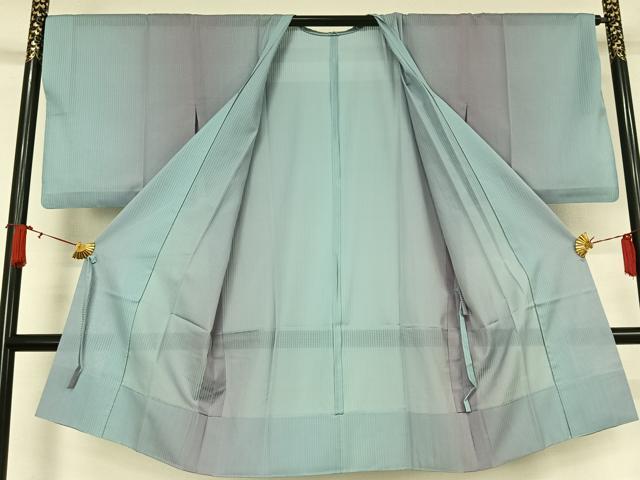 平和屋着物▽道行コート スリーシーズン 春夏秋 塵除け 霞文 ロング丈 正絹 逸品 AABJ9621jh