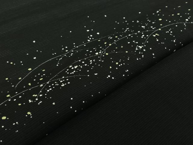 平和屋着物▽羽織 スリーシーズン 春夏秋 塵除け 芝文 黒地 正絹 逸品 AABJ9626jh