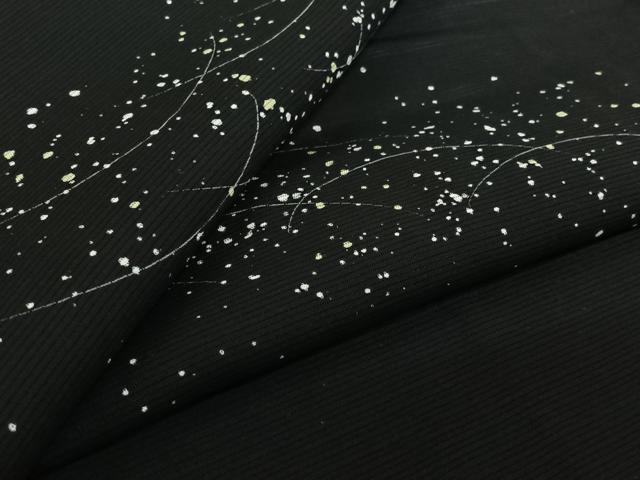 平和屋着物▽羽織 スリーシーズン 春夏秋 塵除け 芝文 黒地 正絹 逸品 AABJ9626jh