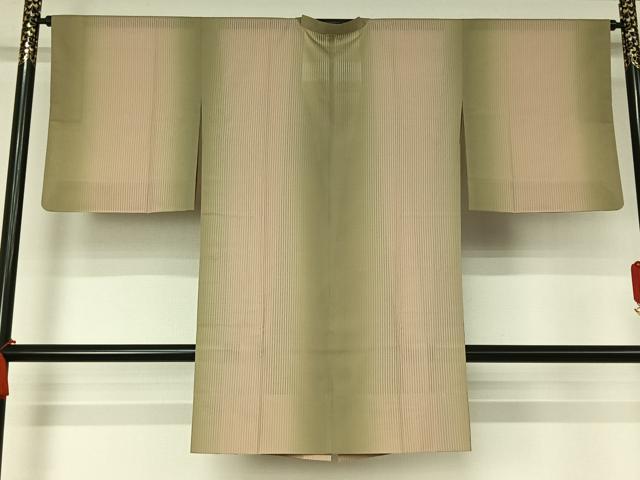 平和屋着物▽道行コート スリーシーズン 春夏秋 塵除け 霞文 ロング丈 正絹 逸品 AABJ9635jh