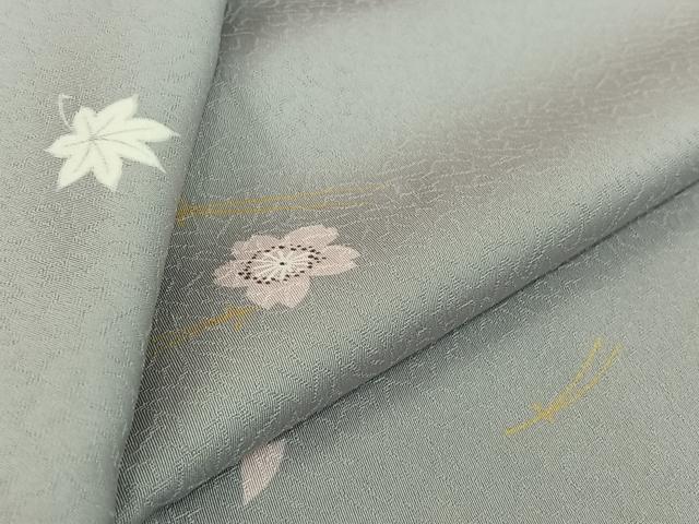 平和屋着物▽小紋 単衣 吹き寄せ文 洗える着物 AABJ9647jh