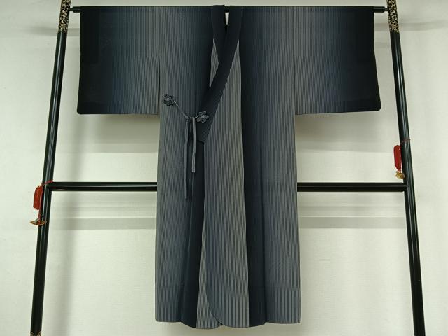平和屋着物▽道中着 スリーシーズン 春夏秋 塵除け 霞文 ロング丈 正絹 逸品 AABJ9656jh
