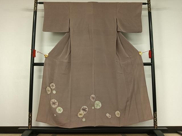 平和屋着物▽色留訪問着 単衣 絞り 丸文 正絹 逸品 AABJ9719jh