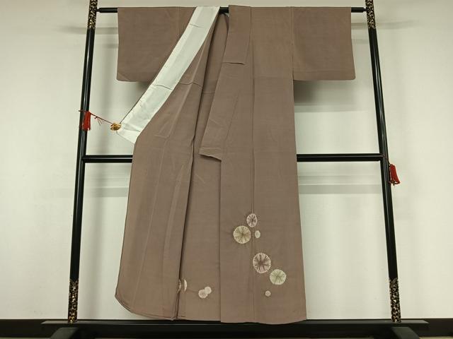 平和屋着物▽色留訪問着 単衣 絞り 丸文 正絹 逸品 AABJ9719jh