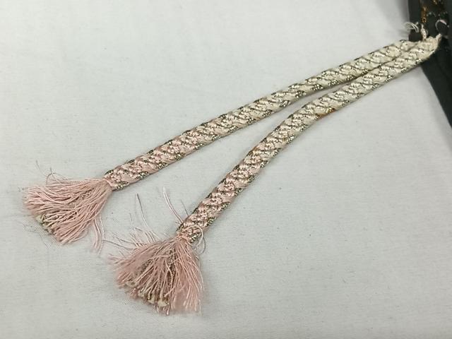平和屋着物▽羽織 スリーシーズン 春夏秋 塵除け 刺繍 舞花文 黒地 金銀糸 正絹 逸品 AABJ9728jh