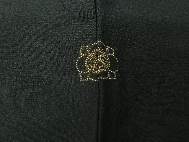 平和屋着物▽羽織 スリーシーズン 春夏秋 塵除け 刺繍 舞花文 黒地 金銀糸 正絹 逸品 AABJ9728jh