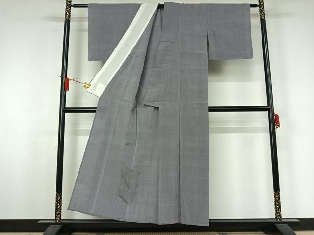 平和屋着物▽本塩沢 単衣 霞文 正絹 逸品 AABJ9781jh
