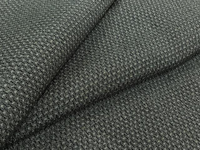 平和屋着物▽本塩沢 単衣 霞文 正絹 逸品 AABJ9781jh
