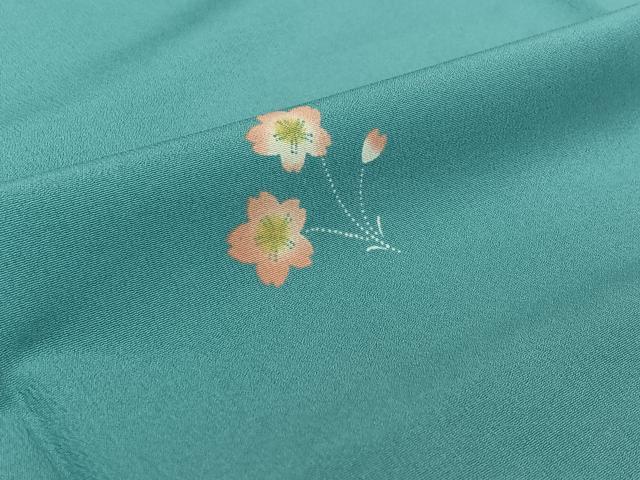 平和屋着物▽小紋 単衣 草花文 洗える着物 AABJ9782jh