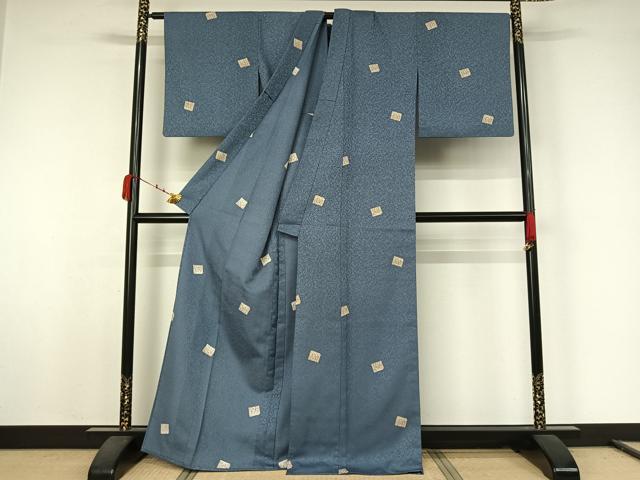 平和屋着物▽小紋 単衣 源氏香花文 洗える着物 AABJ9804jh