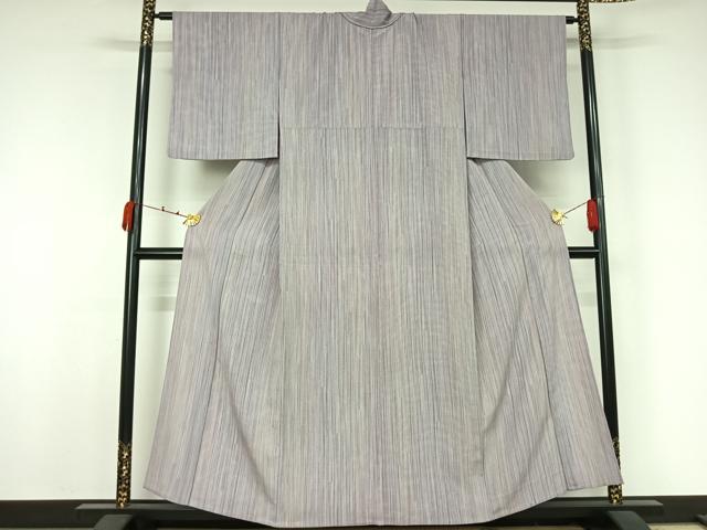 平和屋着物▽小紋 単衣 縞 洗える着物 AABJ9836jh