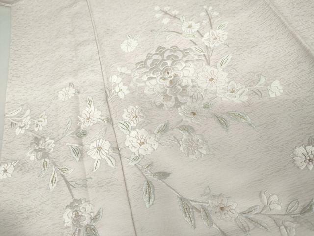 平和屋着物●訪問着 総刺繍 正倉院枝花文 暈し染め 金糸 さが美扱い 正絹 逸品 AABJ9841cs